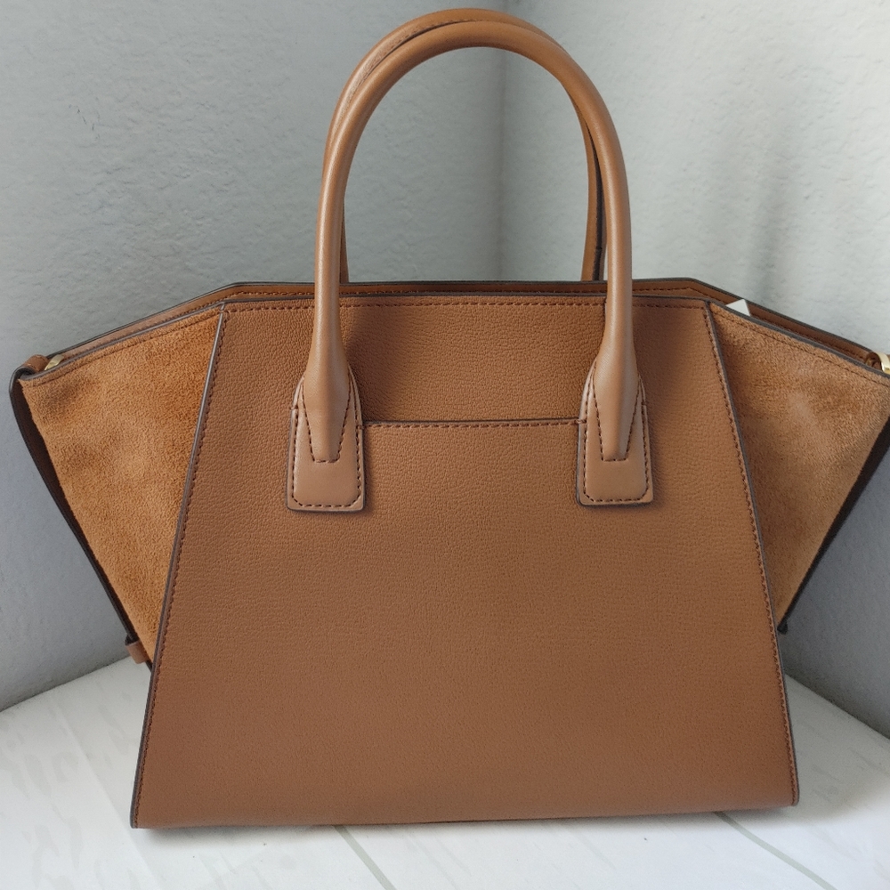 Kate Spade Avril Large Satchel in Leather and Suede Patchwork - Picture 2 of 3